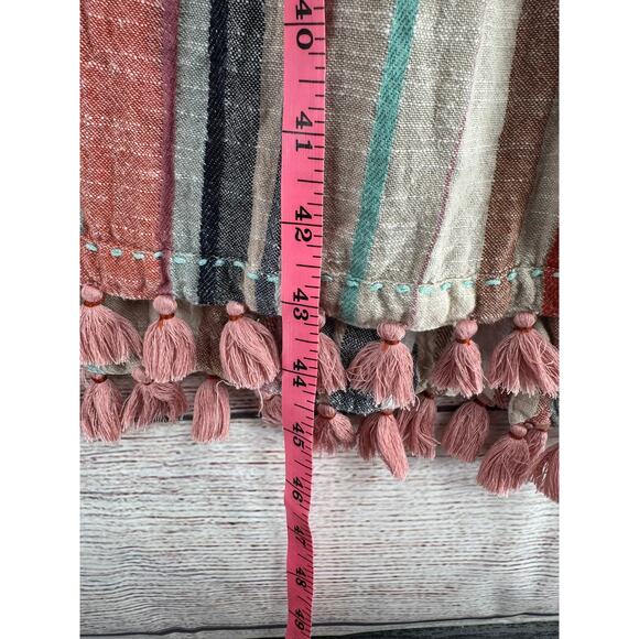 Roller Rabbit Striped Button Down Belted Shirt Dress Womens Large Multicolor - Picture 12 of 14